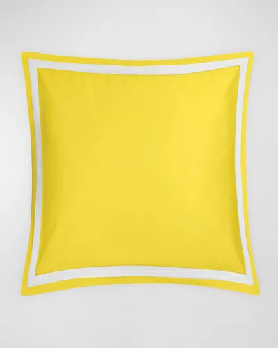 Matouk Ambrose Euro Sham In Lemon/bone