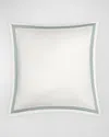 Matouk Ambrose Euro Sham In Bone/hazy Blue