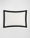 Matouk Ambrose Boudoir Sham In Bone/black