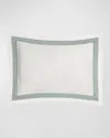 Matouk Ambrose Boudoir Sham In Bone/celadon