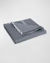 Matouk Classic Chain Scallop Matelasse Full/queen Coverlet In Gray