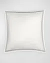 Matouk Ambrose Euro Sham In Bone/silver