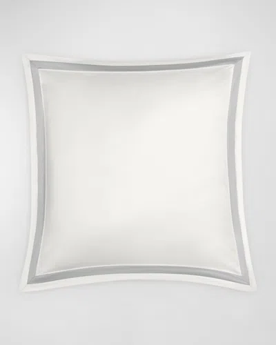 Matouk Ambrose Euro Sham In Bone/silver