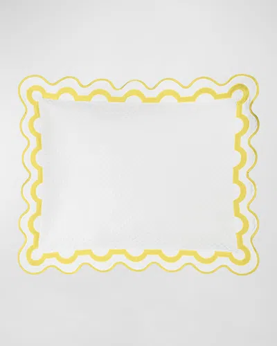 Matouk Mirasol Matelasse Standard Sham In Lemon