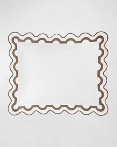 Matouk Mirasol Matelasse Standard Sham In Mocha
