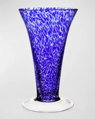 William Yeoward Crystal Vanessa Vase, 11" In Blue