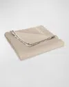 Matouk Classic Chain Scallop Matelasse King Coverlet In Dune/bone