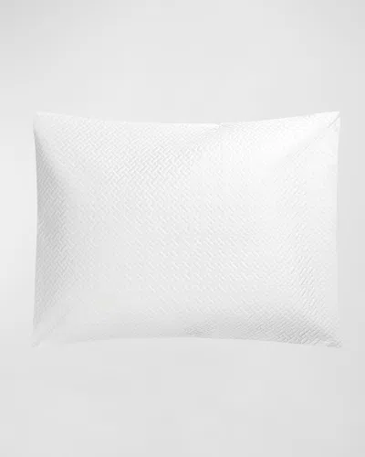 Matouk Basketweave Quilted Standard Sham In White
