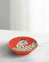 Waylande Gregory Small Leopard Bullet Bowl In Orange