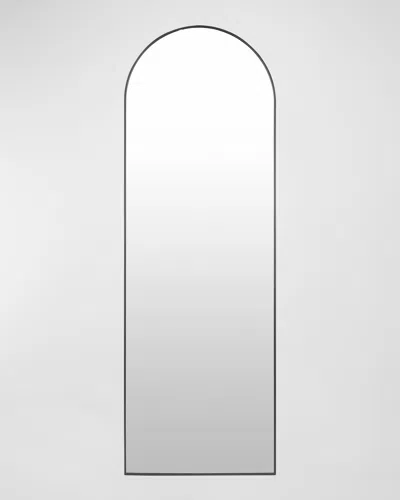 Surya Rugs Aranya 72" Arched Floor Mirror In Black