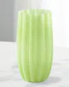 Polspotten Melon Vase - 15" In Olive Green