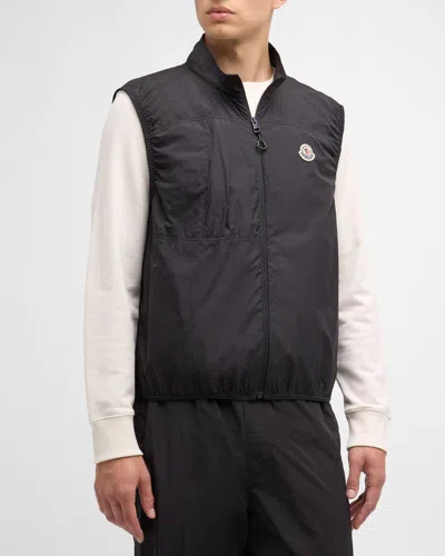 Moncler Men's Arashi Nylon Vest In Black