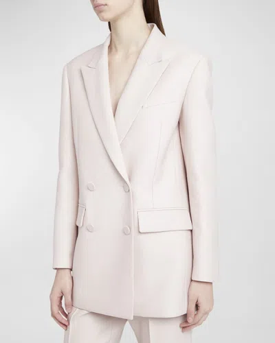 Valentino Oversize Wool-blend Blazer Jacket In Mauve
