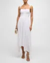 Ramy Brook August Pleated Handkerchief Dress In Ivory