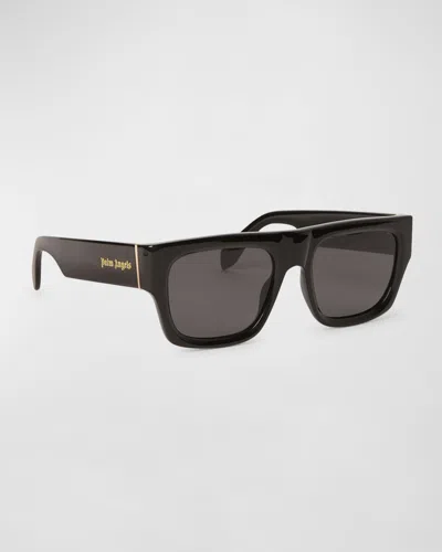 Palm Angels Pixley Sunglasses In Black Dark Grey