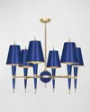 Jonathan Adler Versailles 37" 6-light Chandelier In Navy