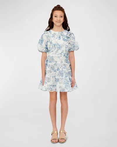 Bardot Junior Girls' Annika Floral Mini Dress - Little Kid, Big Kid In Washed Navy