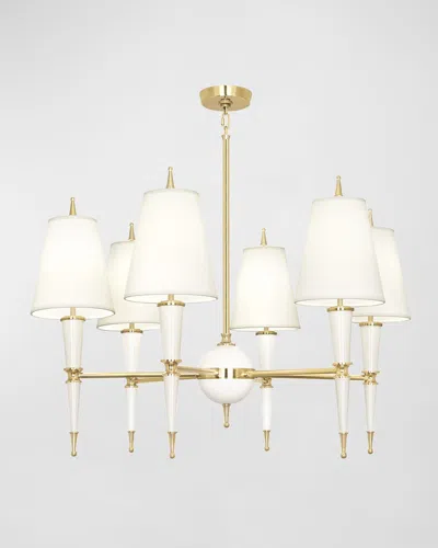 Jonathan Adler Versailles 37" 6-light Chandelier In White