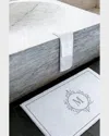 Graccioza Egoist "m" Monogrammed Bath Rug In White/silver