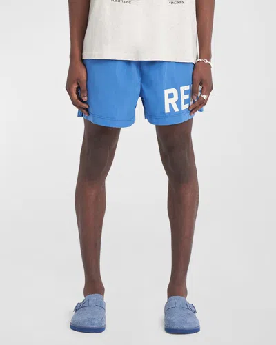 Represent Logo-print Swim Shorts In Blue