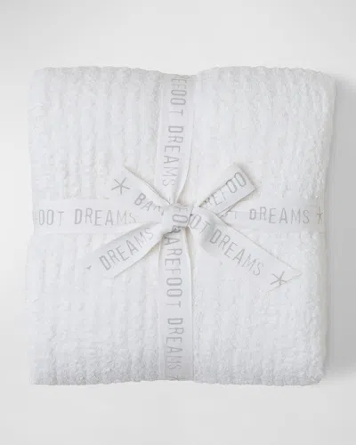 Barefoot Dreams Cozychic Ribbed Throw Blanket In White