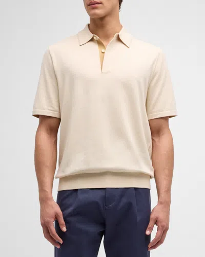 Paul Smith Men's Organic Cotton Polo Shirt In Ivory