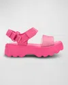 Melissa Girl's Kick Off Platform Sandals, Baby/toddler/kids In Pink/glitter
