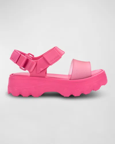 Melissa Girl's Kick Off Platform Sandals, Baby/toddler/kids In Pink/glitter