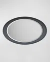 Casa Ispirata Visage Oval Mirror, 54" In Legno Nero