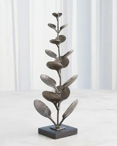 Global Views Liana Sculpture, 17.3" In Gunmetal