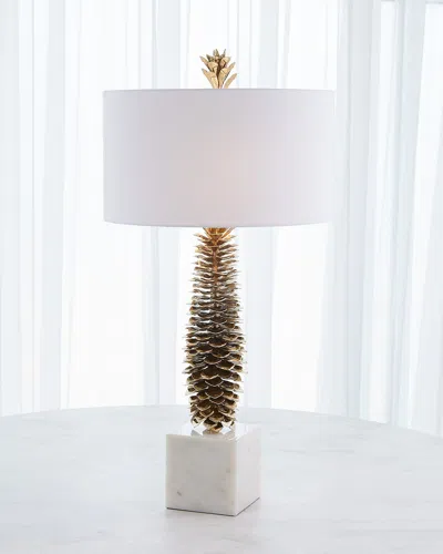 Global Views Brass Pinecone Table Lamp