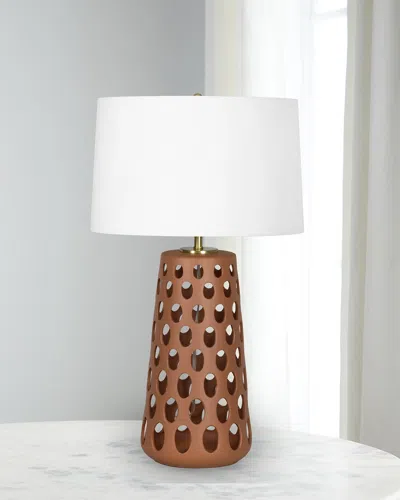Regina Andrew Kelvin Ceramic Table Lamp In Brown
