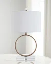 Port 68 Megan Lamp In Clear/brass