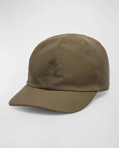 Loro Piana Men's Cotton-linen My Baseball Hat In Sencha Green