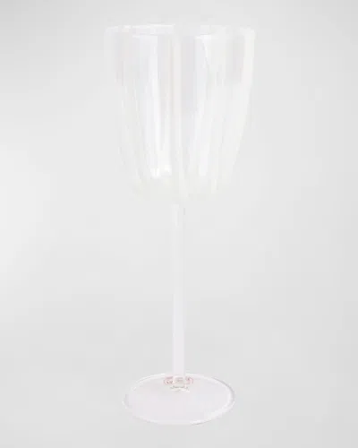 Vietri Nuovo Stripe Wine Glass In White
