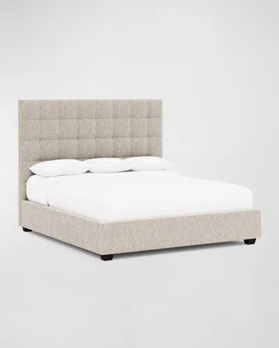 Bernhardt Avery Tufted Queen Bed In Grey