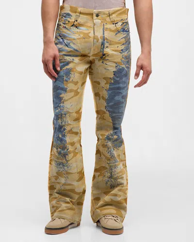 Diesel Pantaloni In Peel-off Camouflage In Multicolor