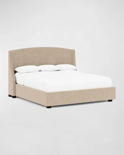 Bernhardt Cooper King Wing Bed In Beige