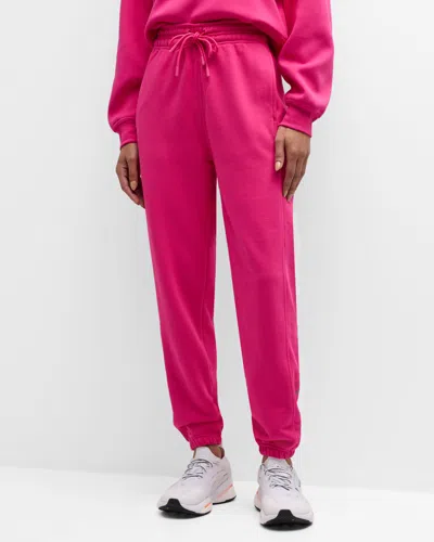 Adidas By Stella Mccartney Tapered-leg Cotton Track Pants In Pink