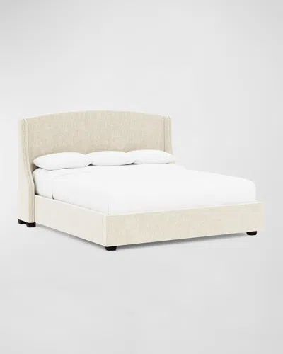 Bernhardt Cooper California King Wing Bed In White/cream
