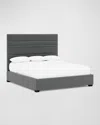 Bernhardt Murray King Bed In Grey/blue