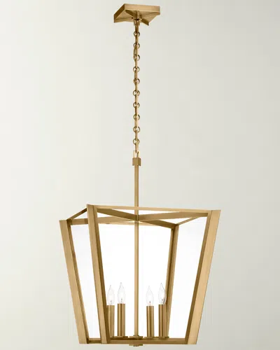 Visual Comfort Signature Palais 20" 4-light Lantern By Paloma Contreras In Hand-rubbed Antique Brass