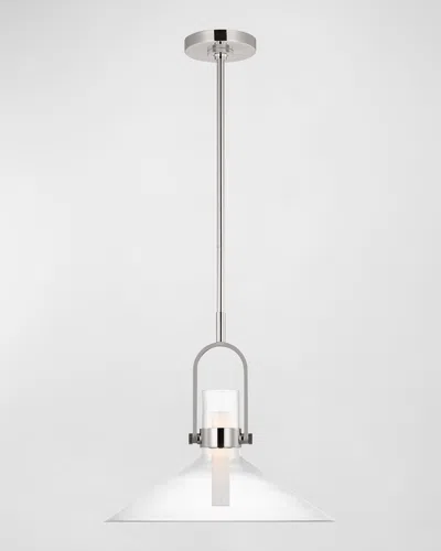 Visual Comfort Signature Larkin 18" Empire Pendant By Ian K Fowler In Polished Nickel