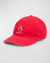 Bally Men's Logo-embroidered Cotton Baseball Cap In Candy Red