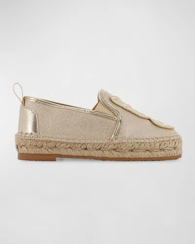 Sophia Webster Girl's Butterfly Espadrille Flats, Toddler/kids In Gold