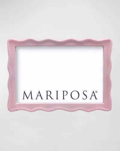 Mariposa Wavy Enamel Frame, 4" X 6" In Pink