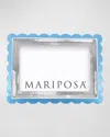Mariposa Acrylic Scallop Picture Frame, 4 X 6 In Light Blue Silver