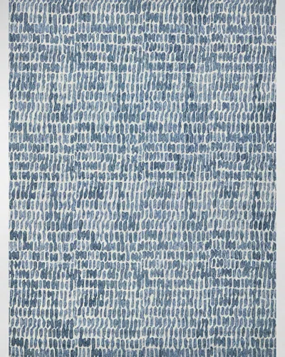 Exquisite Rugs Ink Blot Hand-tufted Rug, 8' X 10' In Blue