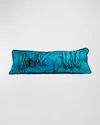 Hunt Slonem Embroidered Silk & Velvet Menagerie Pillow, 14" X 35" In Multi