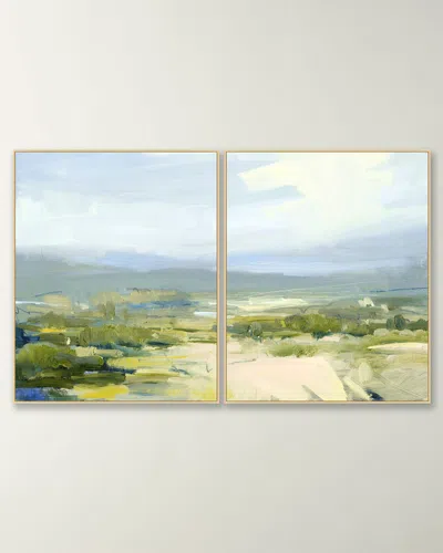 Wendover Art Group Balmy Weather Framed Diptych Giclee In Blue